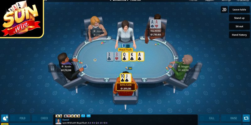 Cách Đánh Texas Hold’em Poker Tối Ưu Cơ Hội Tại Sunwin 2 Kết hợp bài tẩy cùng lá bài chung